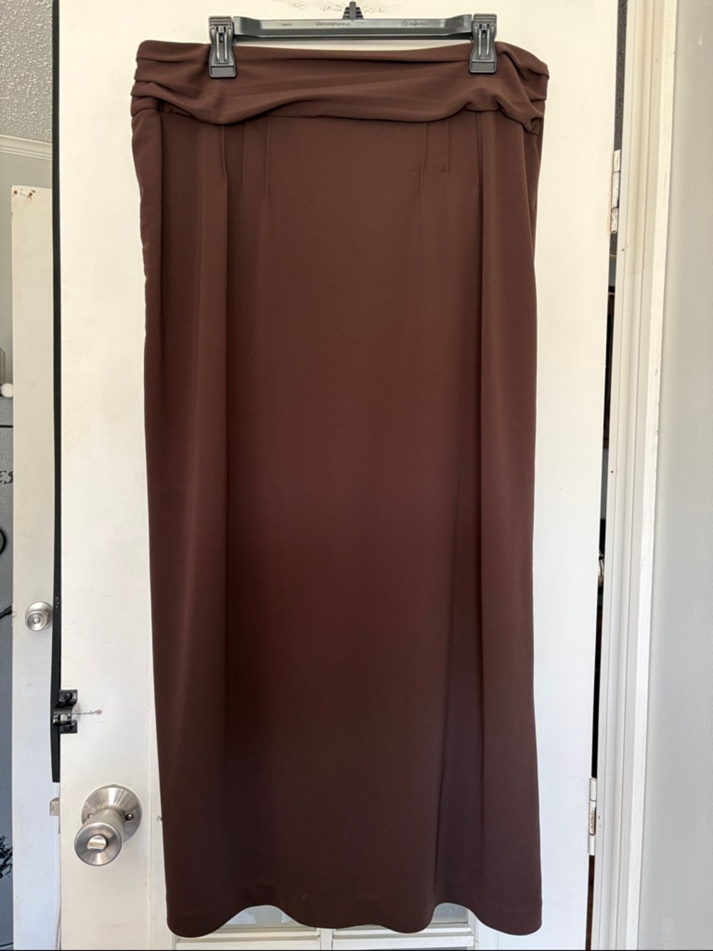 Cato Brown Ruching at the Waist Maxi Skirt